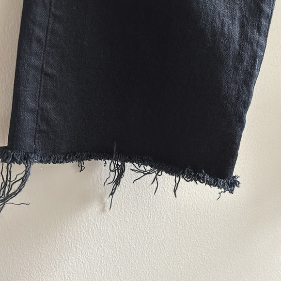 Pistola high rise black cropped frayed denim in color Abyss - Picture 4 of 7